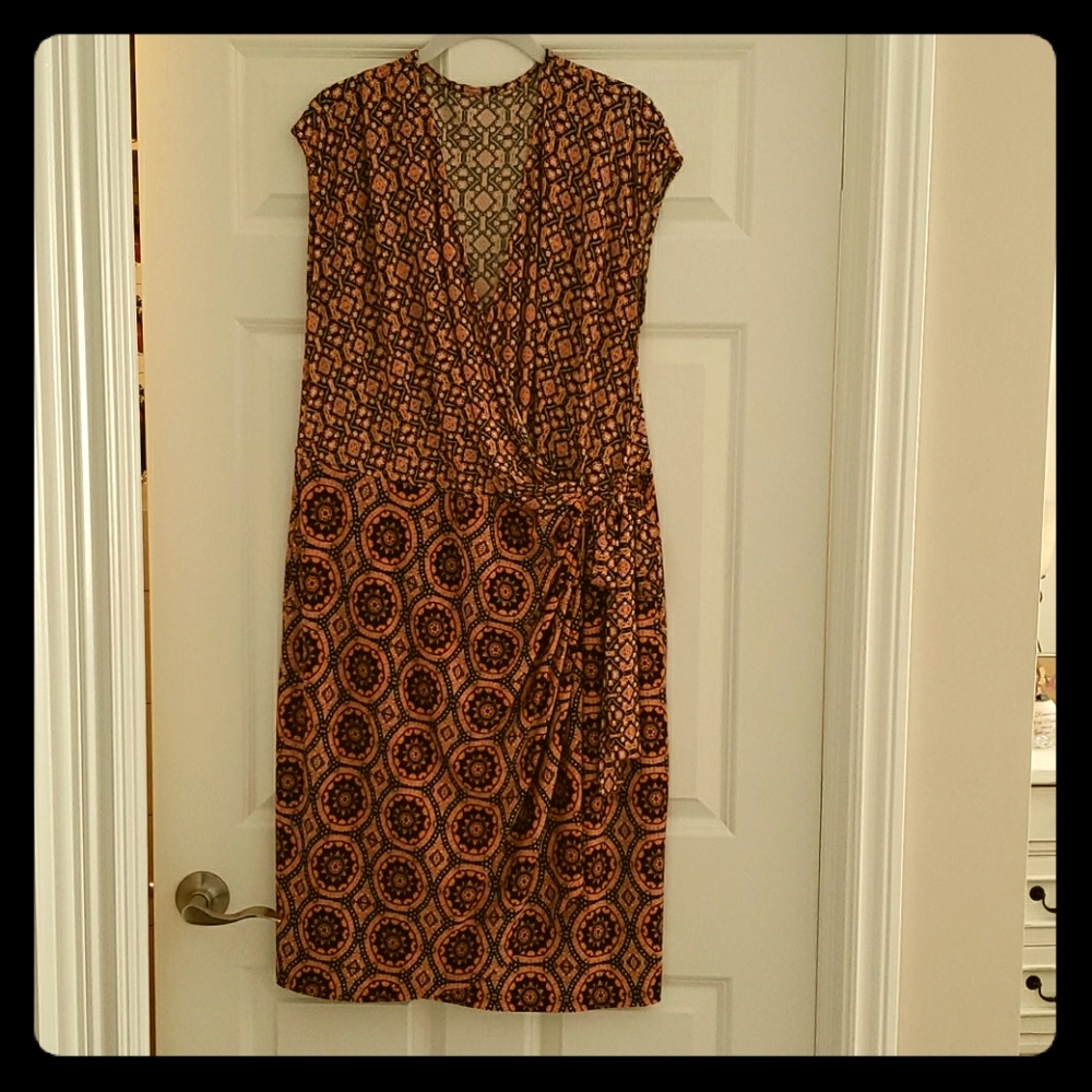 Faux wrap around dress